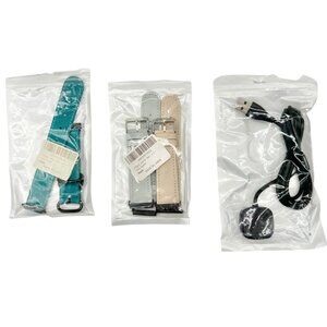 Fitbit Sense Replacement Bands and Charger Bundle Blue Gray Tan Beige NEW